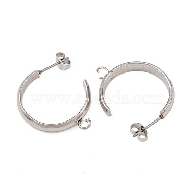 304 Stainless Steel Stud Earring Findings(STAS-C160-01B-P)-2