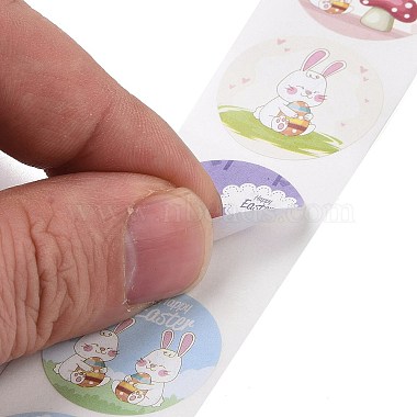 8 Patterns Easter Theme Self Adhesive Paper Sticker Rolls(X1-DIY-C060-03K)-4