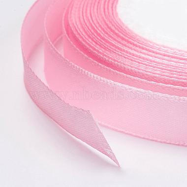 Breast Cancer Pink Awareness Ribbon Making Materials Single Face Satin Ribbon(SRIB-Y004)-2