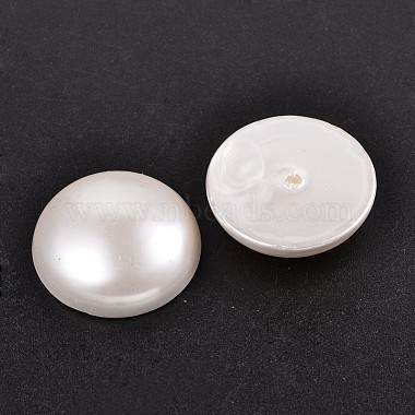 16mm FloralWhite Half Round Shell Pearl Beads