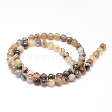 Natural Striped Agate/Banded Agate Bead Strands(X-G-K155-A-6mm-14)-2