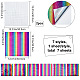 CRASPIRE 7 Sheets Waterproof PET Rainbow Gradient Color Stickers(DIY-CP0007-13)-2