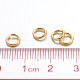 90pièces anneaux de jonction de couleur dorée en laiton(X-JRC6MM-G)-3
