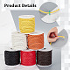 Elite 6 Rolls 6 Colors  4-Ply Round Imitation Leather Braided Cord(LC-PH0001-10)-6
