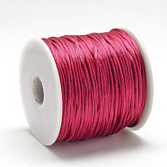 Nylon Thread, Rattail Satin Cord, Cerise, about 1mm, about 76.55 yards(70m)/roll(NWIR-Q010A-122)
