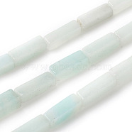 Natural Flower Amazonite Beads Strands, Cuboid, 13~14x4~4.5x4~4.5mm, Hole: 1.2mm, about 30pcs/strand, 16.5 inch(42cm)(G-G837-08)