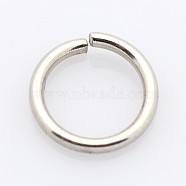 304 Stainless Steel Open Jump Rings, Stainless Steel Color, 20 Gauge, 4x0.8mm, Inner Diameter: 2.4mm, about 470pcs/20g(X-STAS-E067-05-4mm)