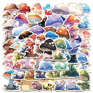 50Pcs Colorful Cartoon Mushroom PVC Stickers, Vinyl Waterproof Decals, for Water Bottles Laptop Phone Skateboard Decoration, Mixed Color, 40~70mm(PW-WGEB4DD-01)