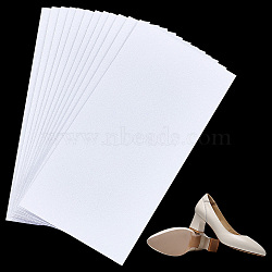 Shoe Repair Synthetic Rubber Heel Replacement, Anti-Slip Heel Pads, Rectangle, White, 200x100x0.7mm(AJEW-WH0304-43)