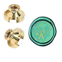 Wax Seal Brass Stamp Head, for Wax Seal Stamp, Tools Pattern, 25x14.5mm(AJEW-WH0209-128)