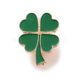 Enamel Pin, Alloy Enamel Brooch for Backpack Clothes, Clover, 23x17x2mm(JEWB-A009-04A)