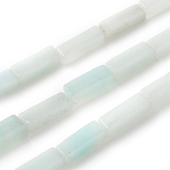 Natural Flower Amazonite Beads Strands, Cuboid, 13~14x4~4.5x4~4.5mm, Hole: 1.2mm, about 30pcs/strand, 16.5 inch(42cm)