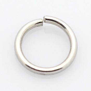304 Stainless Steel Open Jump Rings, Stainless Steel Color, 20 Gauge, 4x0.8mm, Inner Diameter: 2.4mm, about 470pcs/20g