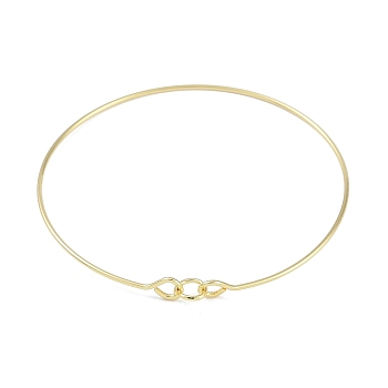 Brass Bangles for Women, Real 18K Gold Plated, 2-1/4 inch(5.75cm), 1~5mm