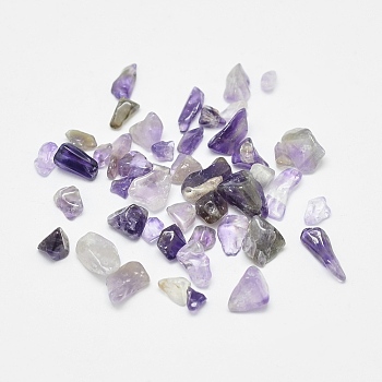 Natural Amethyst Chip Beads, No Hole, 1~30mm