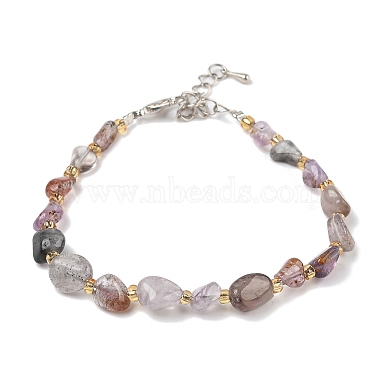 Natural Auralite Beads Bracelets for Women(BJEW-H623-02S-13)-4