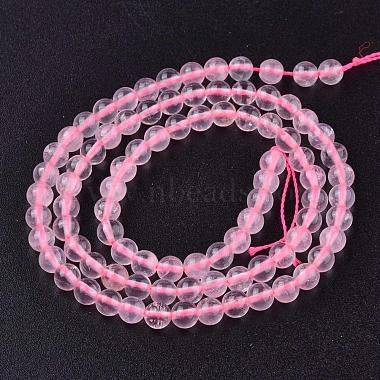 Chapelets de perles en quartz rose naturel(G-L104-4mm-01)-4
