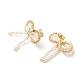 Bowknot Brass Micro Pave Cubic Zirconia Stud Earrings(EJEW-P254-07G)-2