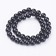 Chapelets de perles en pierre noire synthétique(X-G-H1628-10mm-1)-2