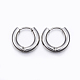 304 Stainless Steel Huggie Hoop Earrings(EJEW-F111-14mm-P)-1