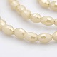 Pearl Luster Plated Imitation Jade Glass Faceted Rice Beads Strands(GLAA-A030A-PL02)-1