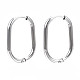 boucles d'oreilles créoles ovales en acier inoxydable anti-ternissement 201(STAS-S103B-34P)-3