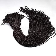 Polyester & Spandex Cord Ropes, 1 Inner Core, Black, 2mm, about 109.36 yards(100m)/bundle(RCP-R007-307)