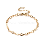 Vacuum Plating 304 Stainless Steel Cable Chain Bracelet for Men Women, Golden, 6-7/8 inch(17.4~17.5cm)(BJEW-E031-05C-G)