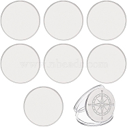 8Pcs Blank Iron Discs, with Plastic Box, Flat Round, for DIY Souvenir Medals, Commemorative Coin, Silver, 40x2.5mm(FIND-BC0003-46S)