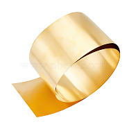 Brass Sheet, Light Gold, 100x0.3mm(DIY-WH0033-40LG-02)