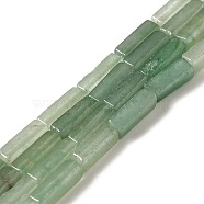 Natural Green Aventurine Beads Strands, Rectangle, 13~13.5x4~4.5x4~4.5mm, Hole: 1.2mm, about 29pcs/strand, 15.24''(38.7cm)(G-G873-A01-01)