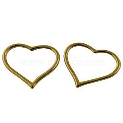 Tibetan Style Pendants, Lead Free and Cadmium Free, Heart, Golden, 28x23x2mm(X-EA12801Y-G)