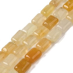 Natural Topaz Jade Beads Strands, Rectangle, 8~9x6.5~7x4mm, Hole: 0.8mm, about 45pcs/strand, 15.16 inch(38.5cm)(G-G085-A12-01)