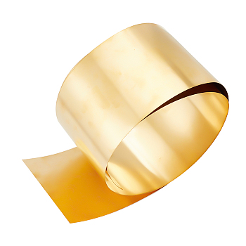 Brass Sheet, Light Gold, 100x0.3mm