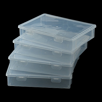 Multipurpose Plastic Certificate Storage Box, Flie Organizer Holder, Stackable Project Case, Rectangle, Ghost White, 22x15.5x5cm