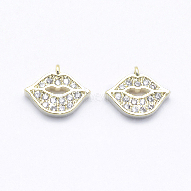 Long-Lasting Plated Brass Cubic Zirconia Charms(KK-K204-012G-NF)-2