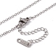 Brass The Star Rectangle Tarot Card Pendant Necklace with Cubic Zirconia(NJEW-G095-07P)-4