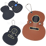 2Pcs 2 Colors Imitation Leather & Alloy & Polyester Guitar Pick Bag, for Musical Instrument Accessories, Mixed Color, 215~217mm, 1pc/color(FIND-FH0018-04)