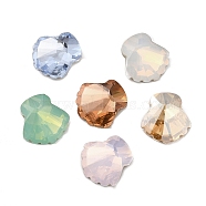 Glass Rhinestone Cabochons, Pointed Back & Back Plated, Faceted Shell, Mixed Color, 14x13~14x5~5.5mm(GLAA-B012-71)