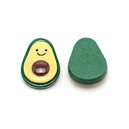 Resin Cabochons Accessories, Imitation Fruit, Avocado, Green, 27~28x20~20.5x8~8.5mm(RESI-WH0021-16)