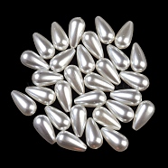 ABS Plastic Imitation Shell Pearl Beads, Teardrop, Seashell Color, 22x12x12mm, Hole: 1.5mm, 357pcs/500g(KY-S171-18H)