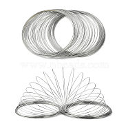 Carbon Steel Memory Wire, for Collar Necklace Making, Necklace Wire, Platinum, 18 Gauge, 1mm, about 400 circles/1000g(MW11.5CM-1-NF)