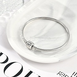 304 Stainless Steel Bangles for Women, Stainless Steel Color, Inner Diameter: 2-1/2 inch(6.3cm)(BJEW-F486-01P)