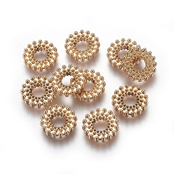 Alloy European Beads, Large Hole Beads, Donut, Light Gold, 13.5x3mm, Hole: 5mm