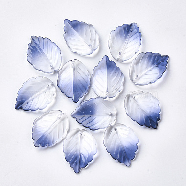 MarineBlue Leaf Glass Pendants