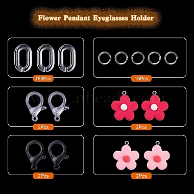 Flower Pendant Eyeglasses Holder(DIY-YW0005-12)-2