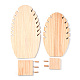 2 Sizes Wooden Oval Leaf Detachable Bracelet Display Stands(BDIS-WH0003-22)-3