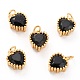 Real 18K Gold Plated Brass Inlaid Cubic Zirconia Charms(ZIRC-L100-074G-05)-1