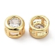 Rack Plating Brass Micro Pave Clear Cubic Zirconia Slide Charms(KK-C035-03G)-1
