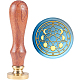 Brass Wax Seal Stamp with Handle(AJEW-WH0184-1058)-1